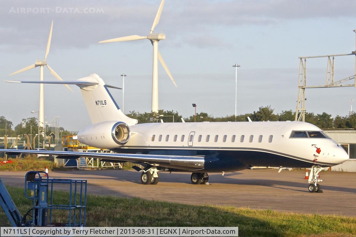 N711LS, 2012 Bombardier BD-700-1A10 Global 6000 C/N 9476, At East Midlands Airport