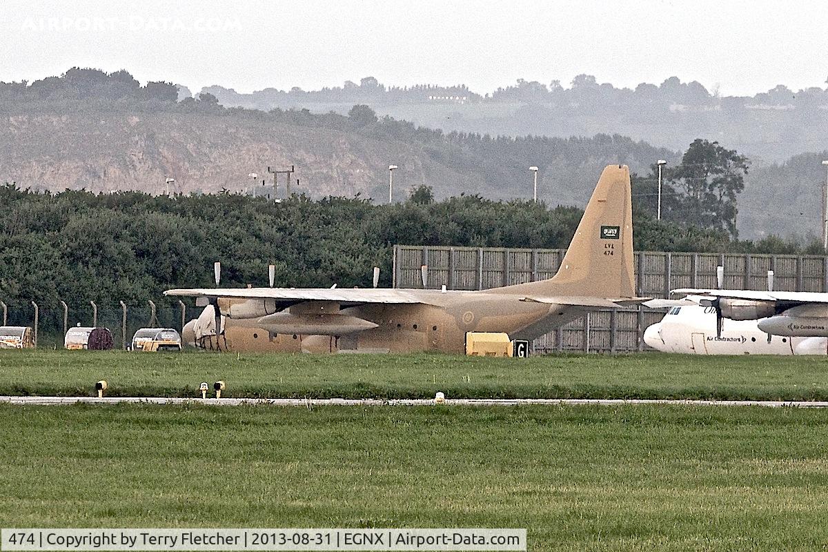 474, 1990 Lockheed C-130H Hercules C/N 382-5252, Royal Saudi AF Hercules At East Midlands Airport