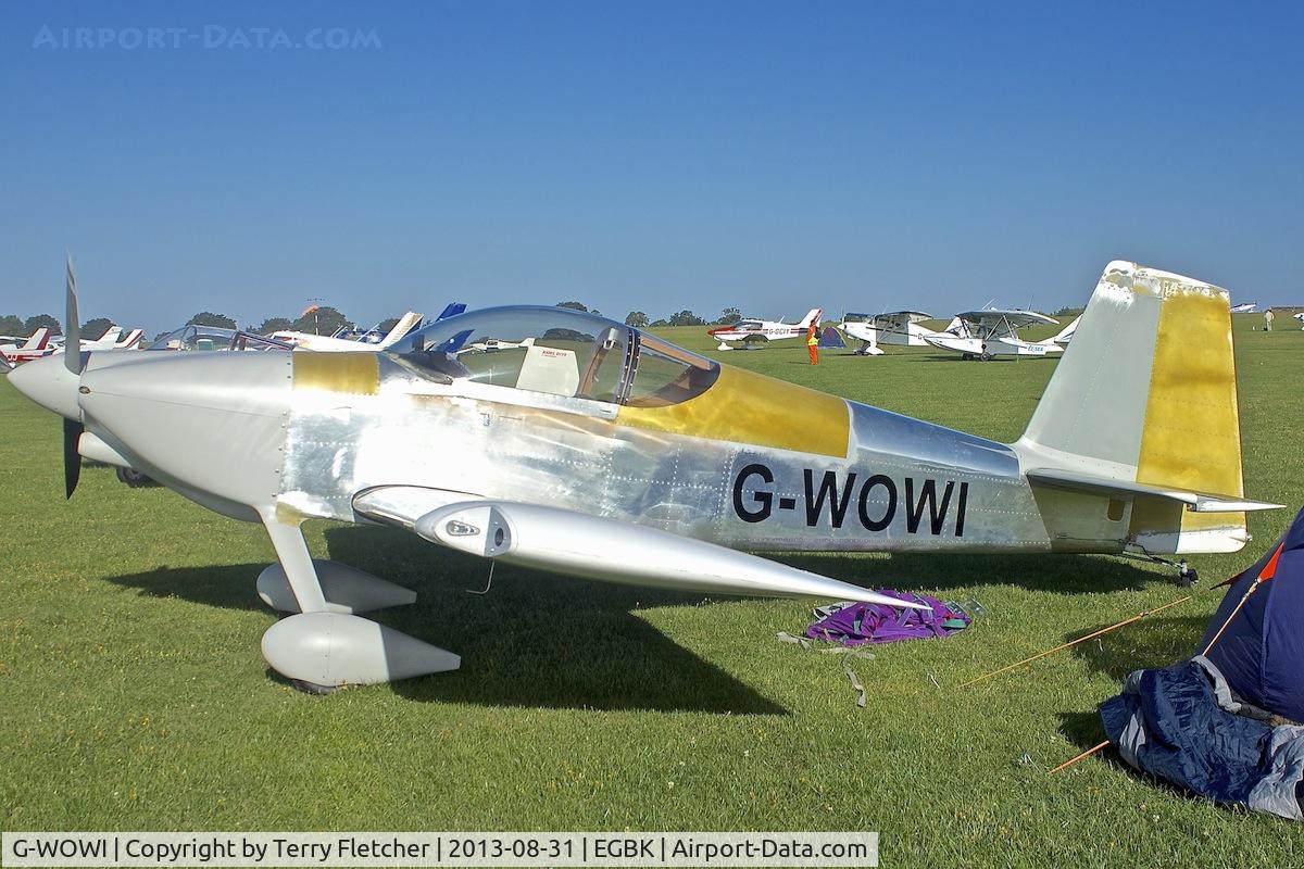 G-WOWI, 2010 Vans RV-7 C/N PFA 323-14585, Attended the 2013 Light Aircraft Association Rally at Sywell in the UK