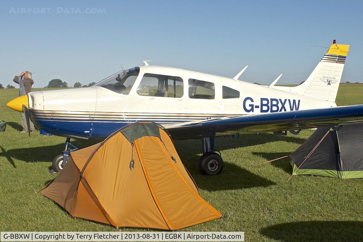 G-BBXW, 1973 Piper PA-28-151 Cherokee Warrior C/N 28-7415050, Attended the 2013 Light Aircraft Association Rally at Sywell in the UK