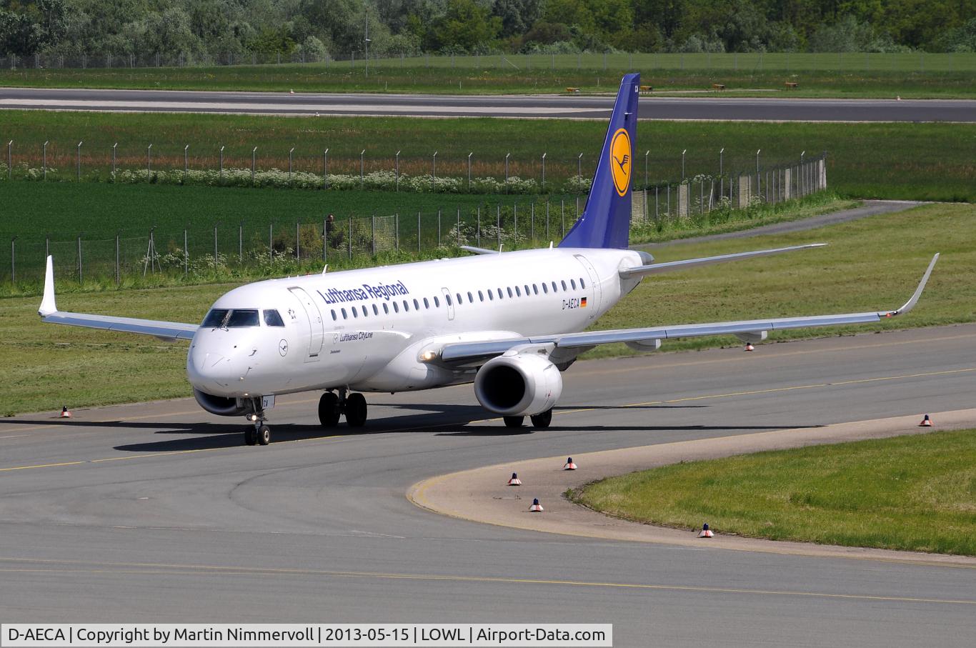 D-AECA, 2009 Embraer 190LR (ERJ-190-100LR) C/N 19000327, Lufthansa Regional