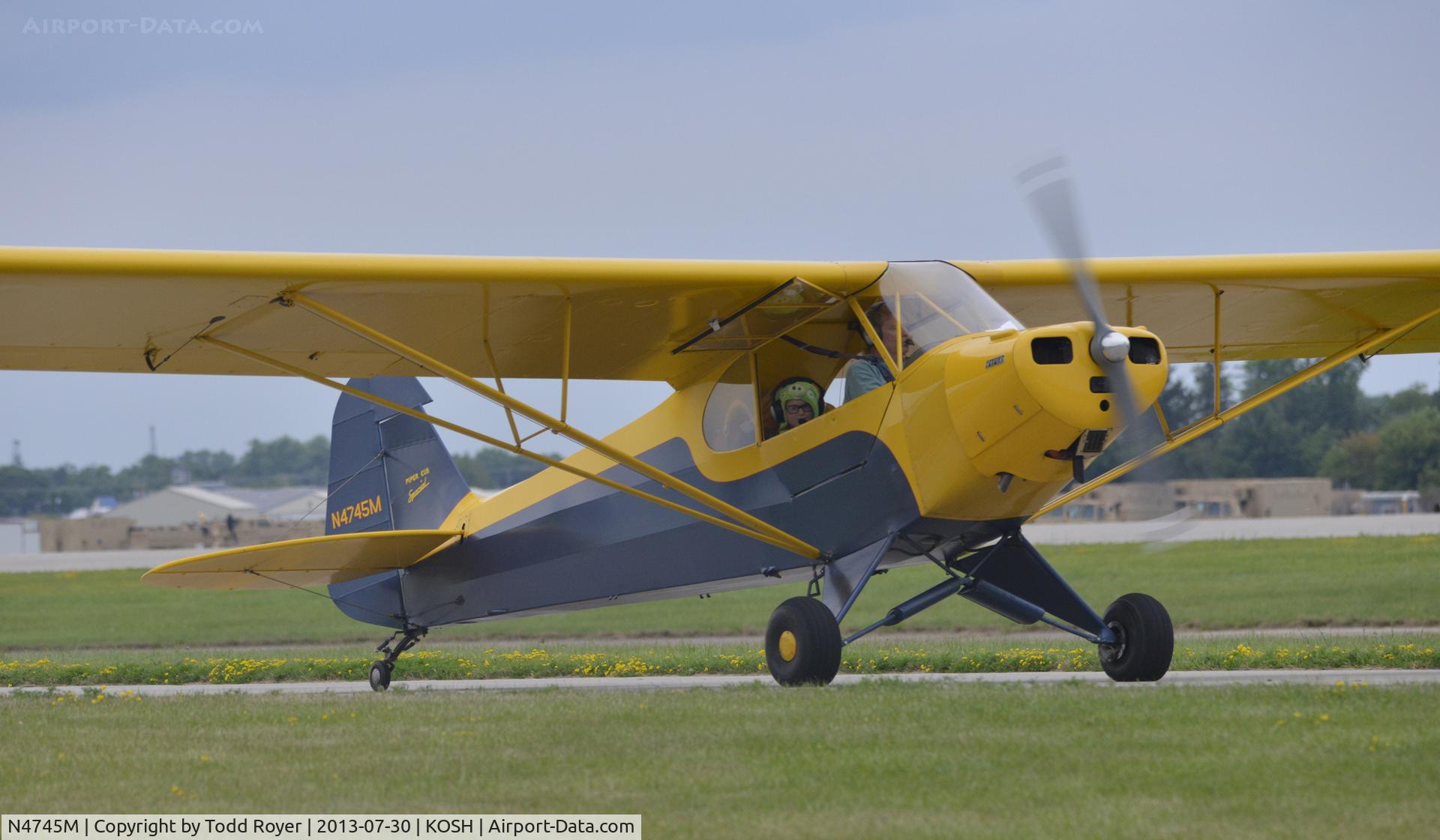 N4745M, 1947 Piper PA-11 Cub Special C/N 11-263, Airventure 2013