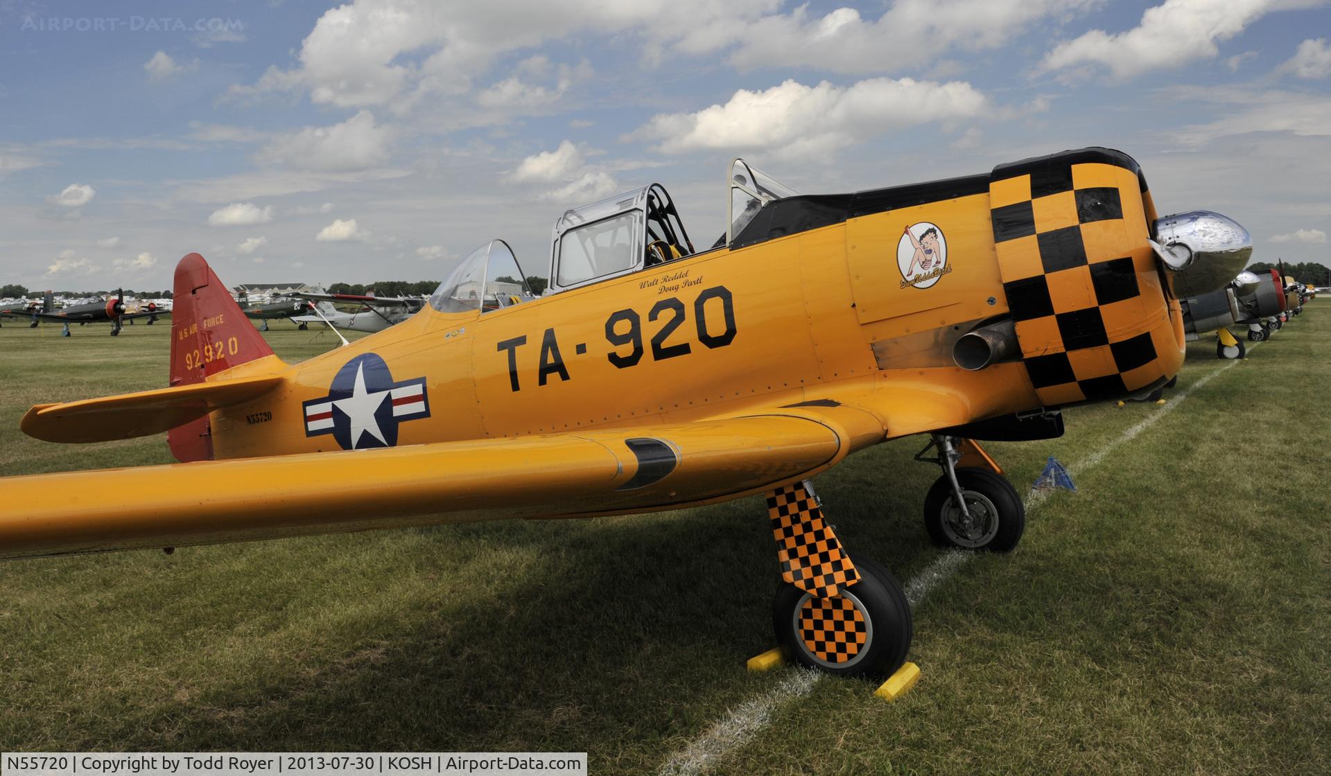 N55720, North American T-6G Texan C/N 168-24, Airventure 2013