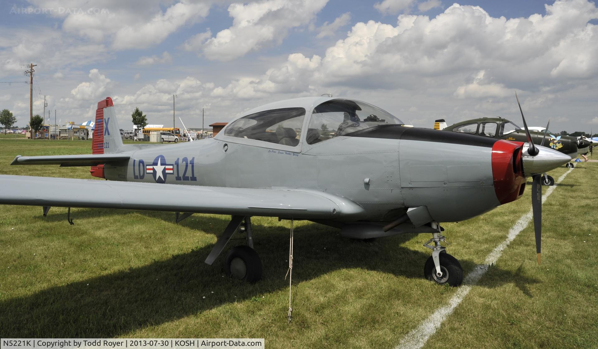 N5221K, 1950 Ryan Navion B C/N NAV-4-2121B, Airventure 2013
