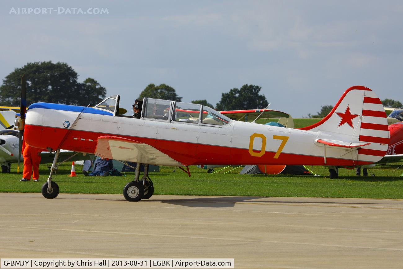 G-BMJY, 1964 Yakovlev Yak C-18A C/N 627, at the LAA Rally 2013, Sywell