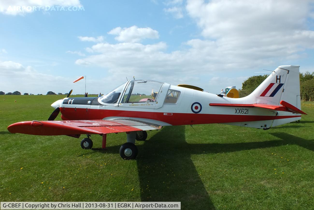 G-CBEF, 1974 Scottish Aviation Bulldog T.1 C/N BH120/286, at the LAA Rally 2013, Sywell