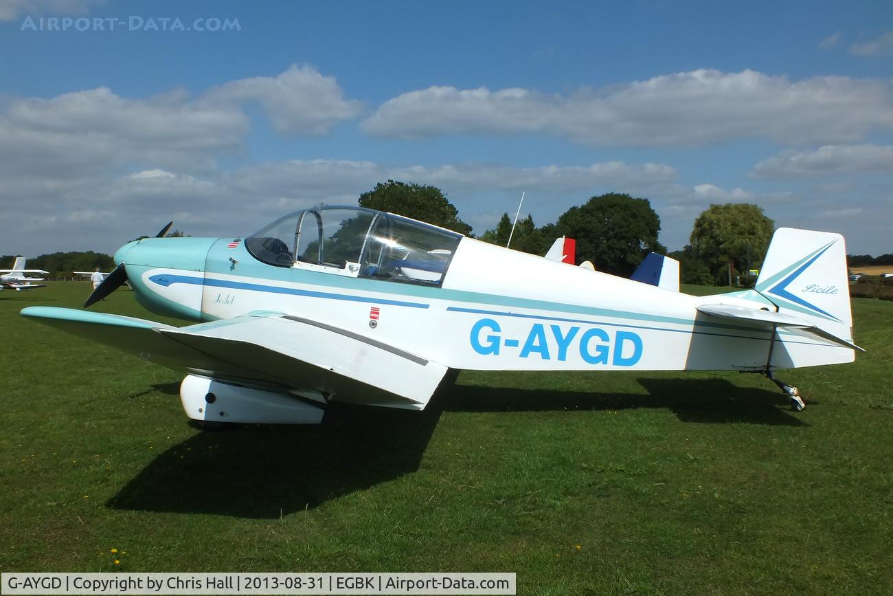 G-AYGD, 1963 CEA Jodel DR1050 Sicile C/N 515, at the LAA Rally 2013, Sywell