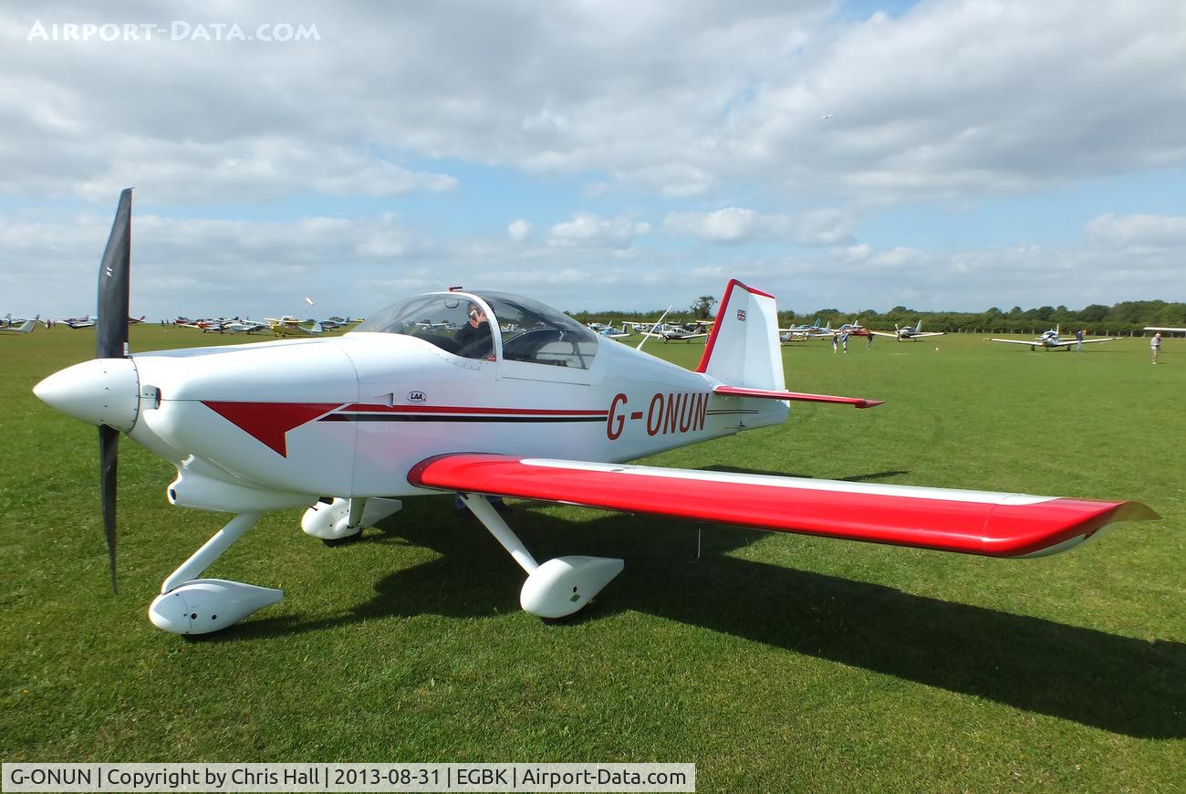 G-ONUN, 1999 Vans RV-6A C/N PFA 181-12976, at the LAA Rally 2013, Sywell