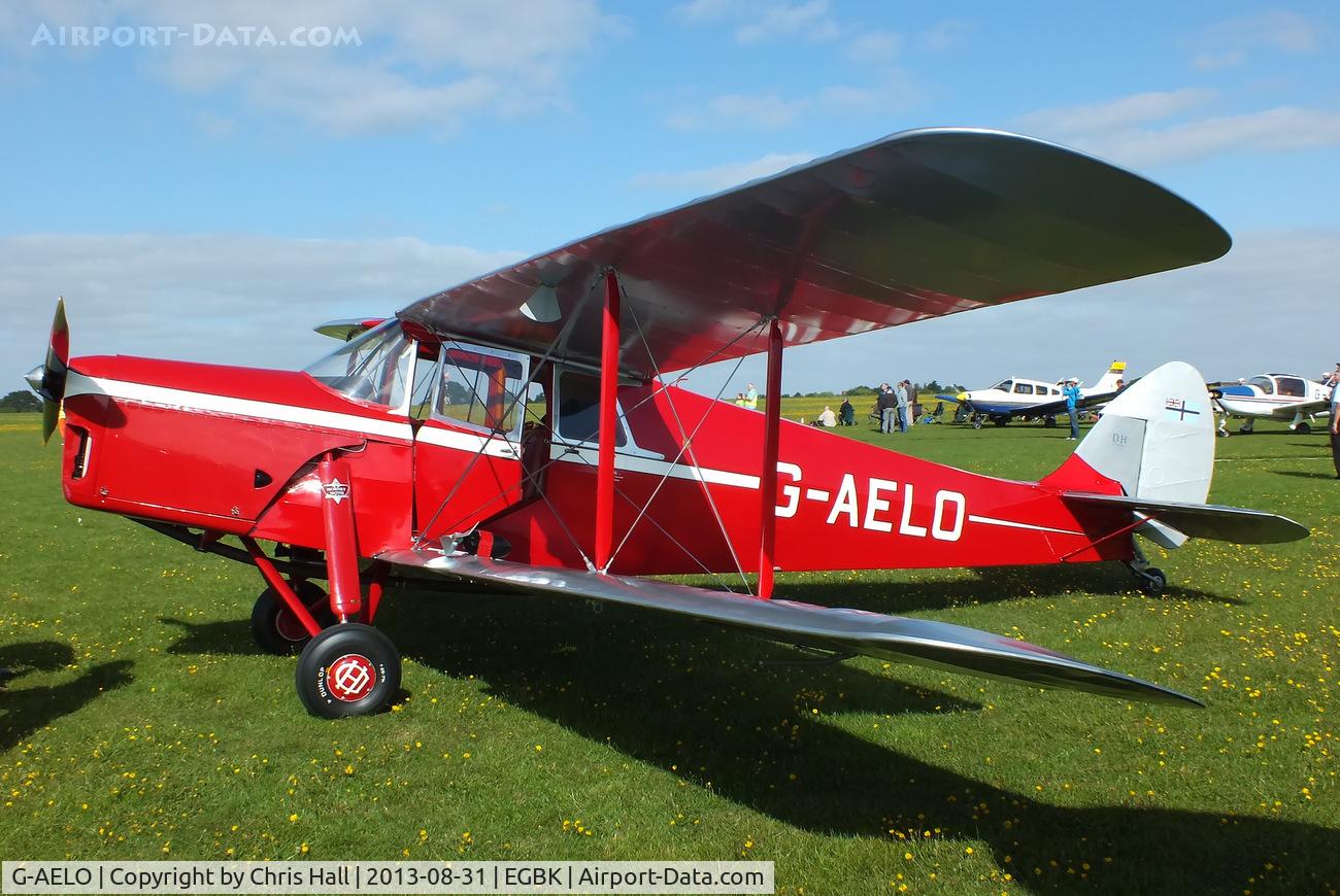 G-AELO, 1936 De Havilland DH.87B Hornet Moth C/N 8105, at the LAA Rally 2013, Sywell