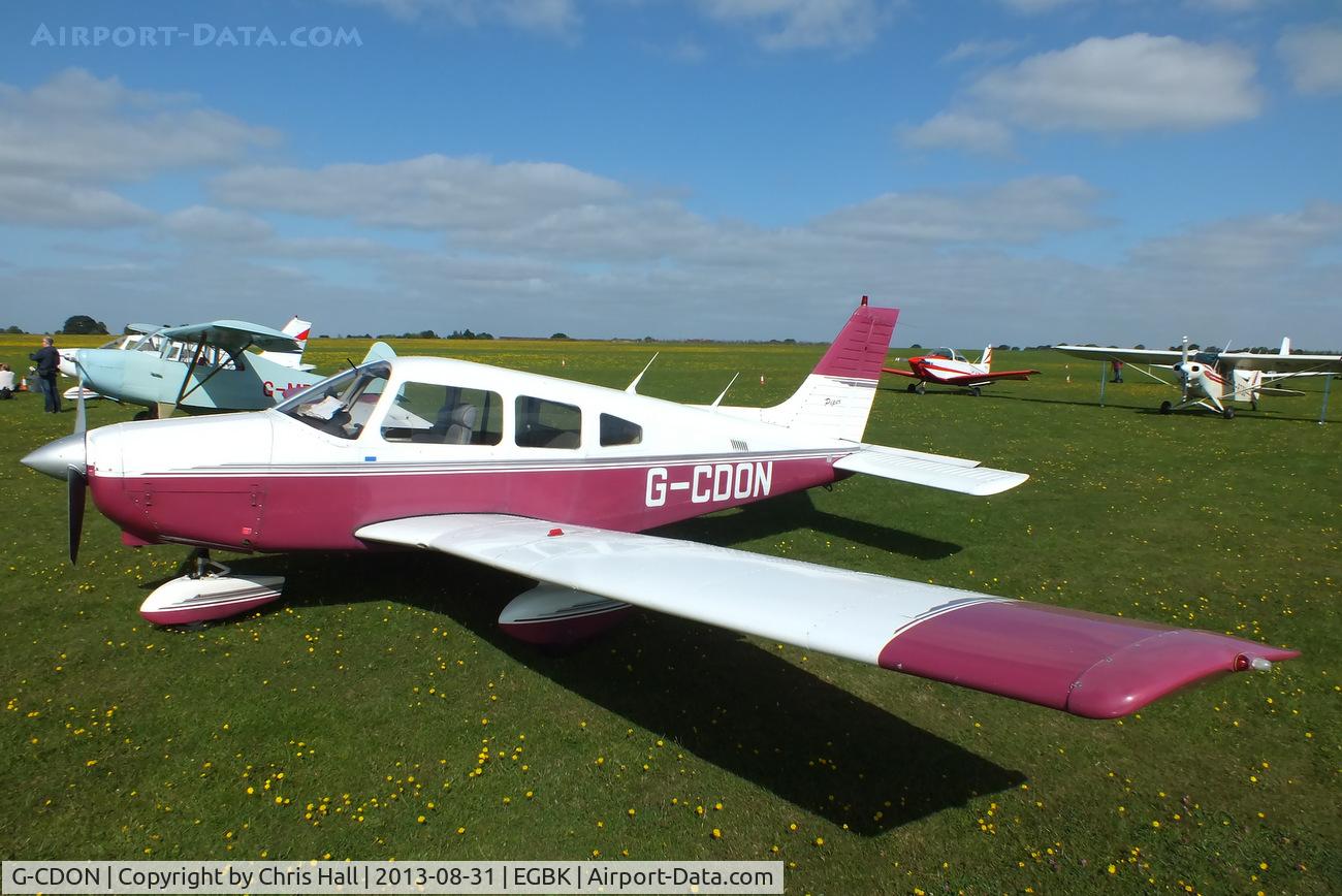 G-CDON, 1982 Piper PA-28-161 Cherokee Warrior II C/N 28-8216185, at the LAA Rally 2013, Sywell