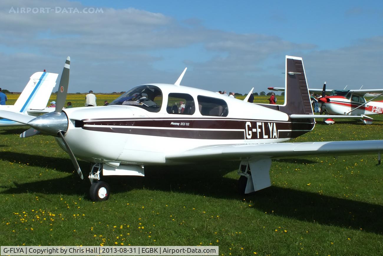G-FLYA, 1989 Mooney M20J 201 C/N 24-3124, at the LAA Rally 2013, Sywell