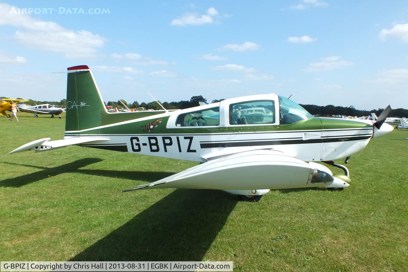 G-BPIZ, 1979 Gulfstream American AA-5B Tiger C/N AA5B-1154, at the LAA Rally 2013, Sywell