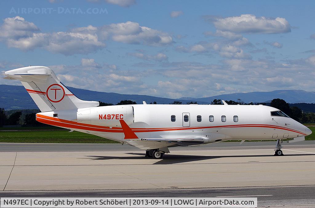 N497EC, 2004 Bombardier Challenger 300 (BD-100-1A10) C/N 20025, Nice visitor  @ LOWG