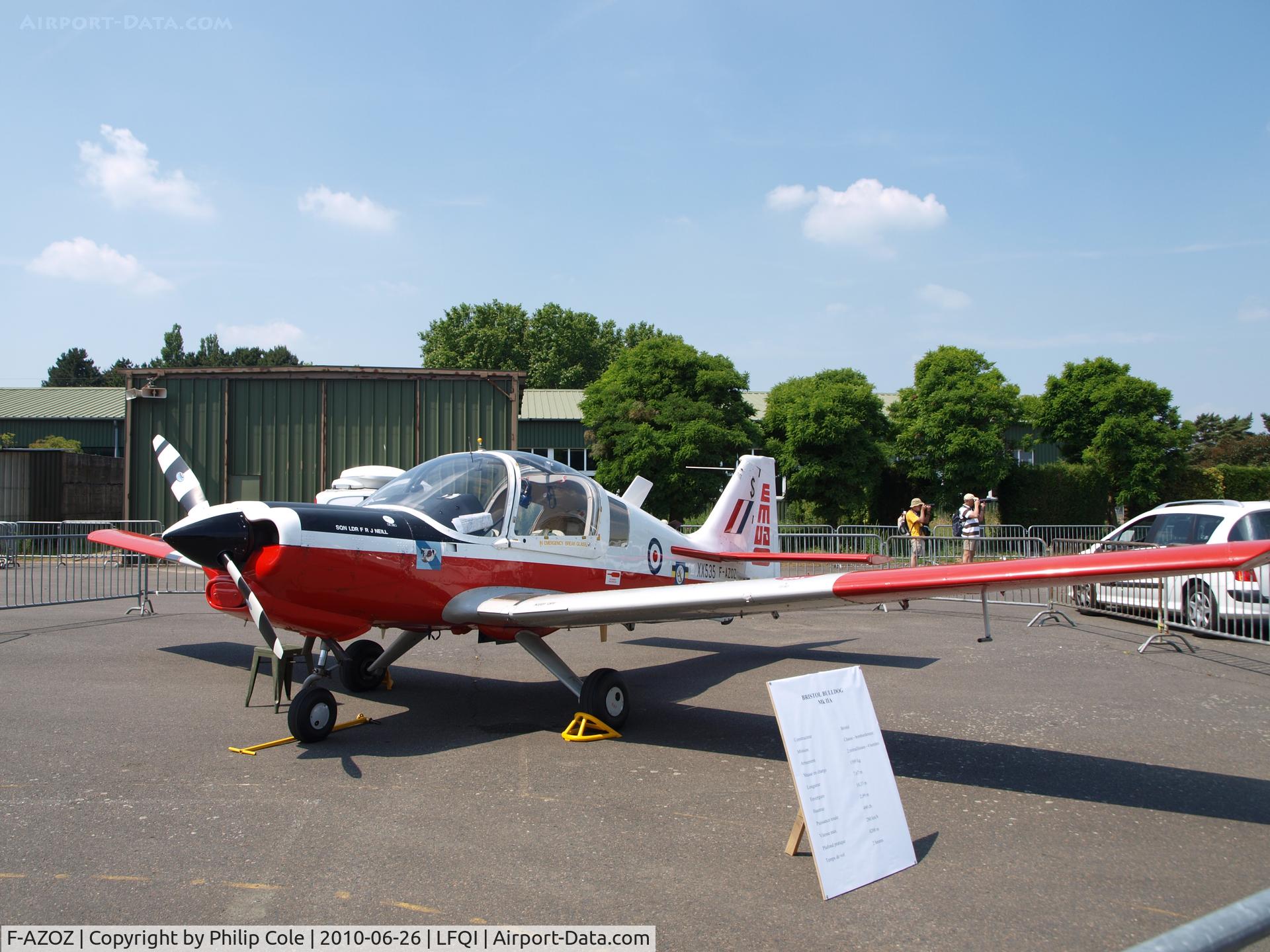 F-AZOZ, 1973 Scottish Aviation Bulldog T.1 C/N BH.120/221, Cambrai Airshow 2010