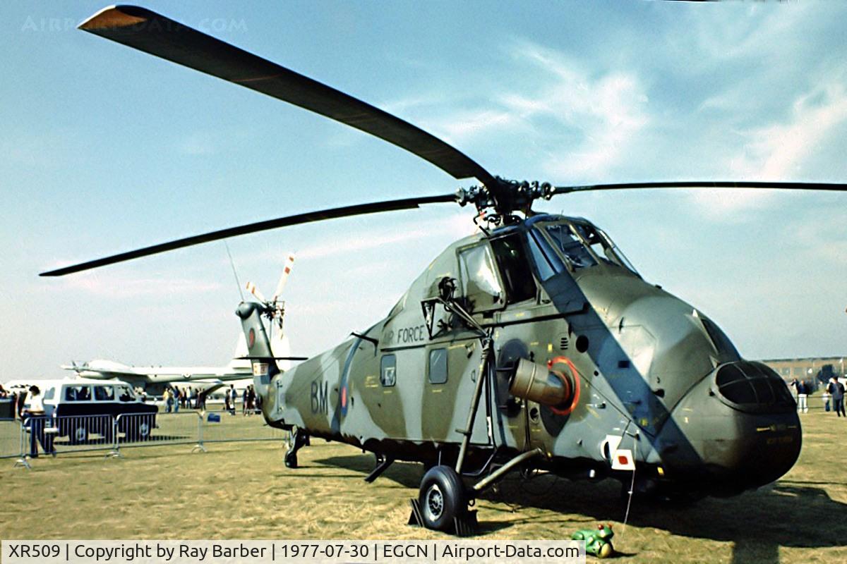 XR509, 1963 Westland Wessex HC.2 C/N WA134, Westland WS.58 HC.2 Wessex [WA134] (Royal Air Force) RAF Finningley~G 30/07/1977
