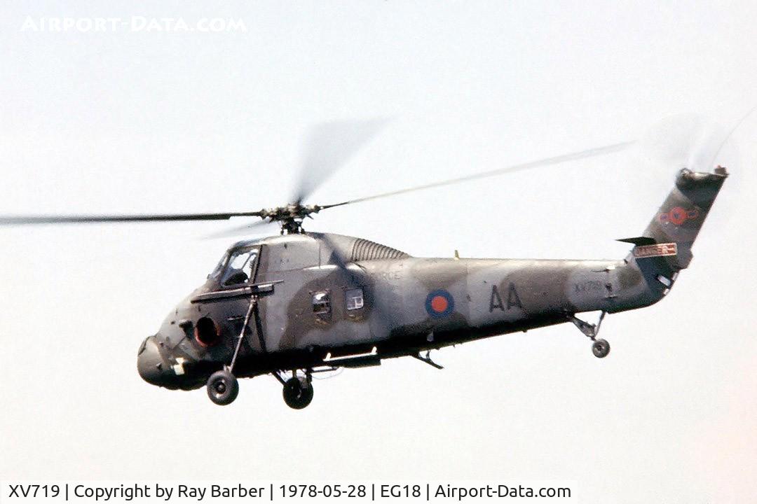 XV719, 1967 Westland Wessex HC.2 C/N WA614, Westland WS.58 HC.2 Wessex [WA614] (Royal Air Force) RAF Bassingbourn~G 28/05/1978. Taken from a slide.