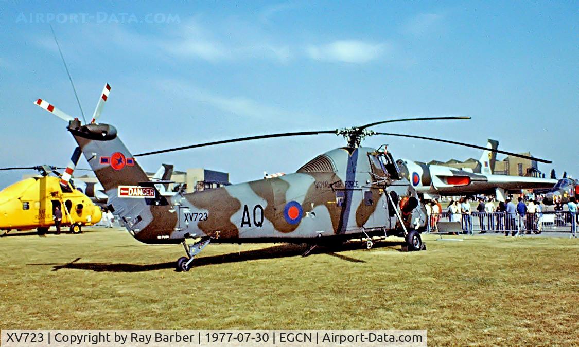 XV723, 1968 Westland Wessex HC.2 C/N WA618, Westland WS.58 HC.2 Wessex [WA618] (Royal Air Force) RAF Finningley~G 30/07/1977. Taken from a slide.