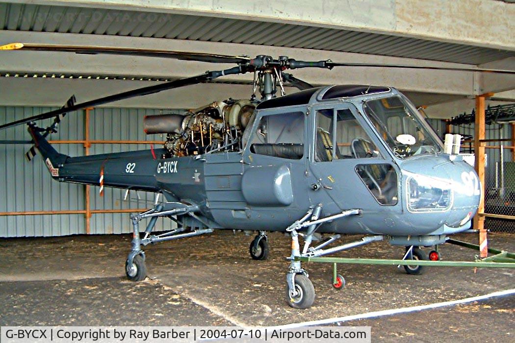 G-BYCX, 1973 Westland WASP MK1B C/N F9754, G-BYCX Westland Wasp HAS.1 [F.9754] Draycott Farm~G 10/07/2004