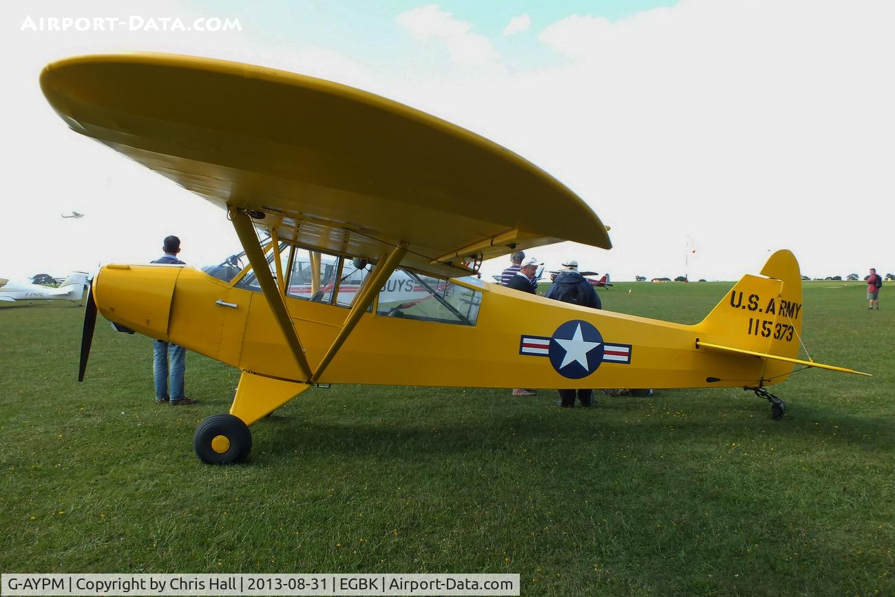 G-AYPM, 1951 Piper L-18C Super Cub C/N 18-1373, at the LAA Rally 2013, Sywell