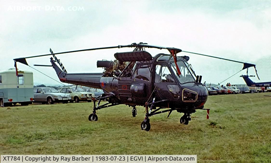 XT784, 1966 Westland Wasp HAS.1 C/N F9666, Westland Wasp HAS.1 [F.9666] (Royal Navy) RAF Greenham Common~G 23/07/1983. Image taken from a slide.