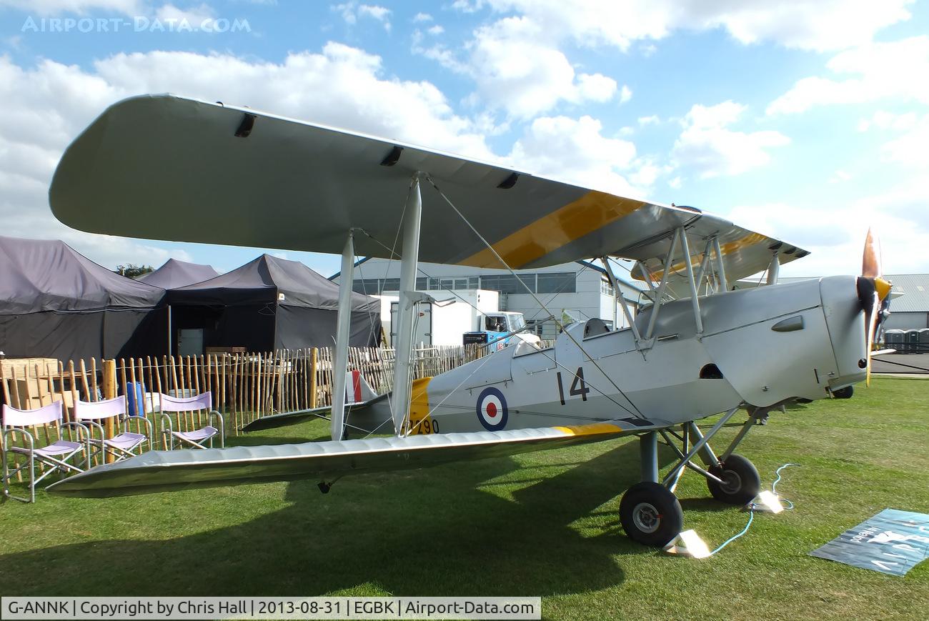 G-ANNK, 1940 De Havilland DH-82A Tiger Moth II C/N 83804, at the LAA Rally 2013, Sywell
