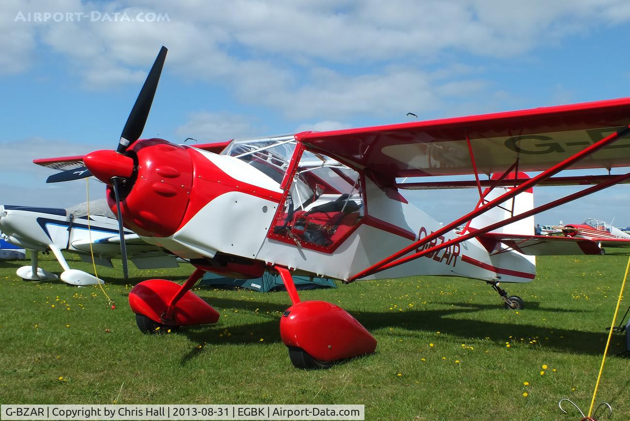 G-BZAR, 1996 Denney Kitfox 4-1200 Speedster C/N PFA 172B-12529, at the LAA Rally 2013, Sywell
