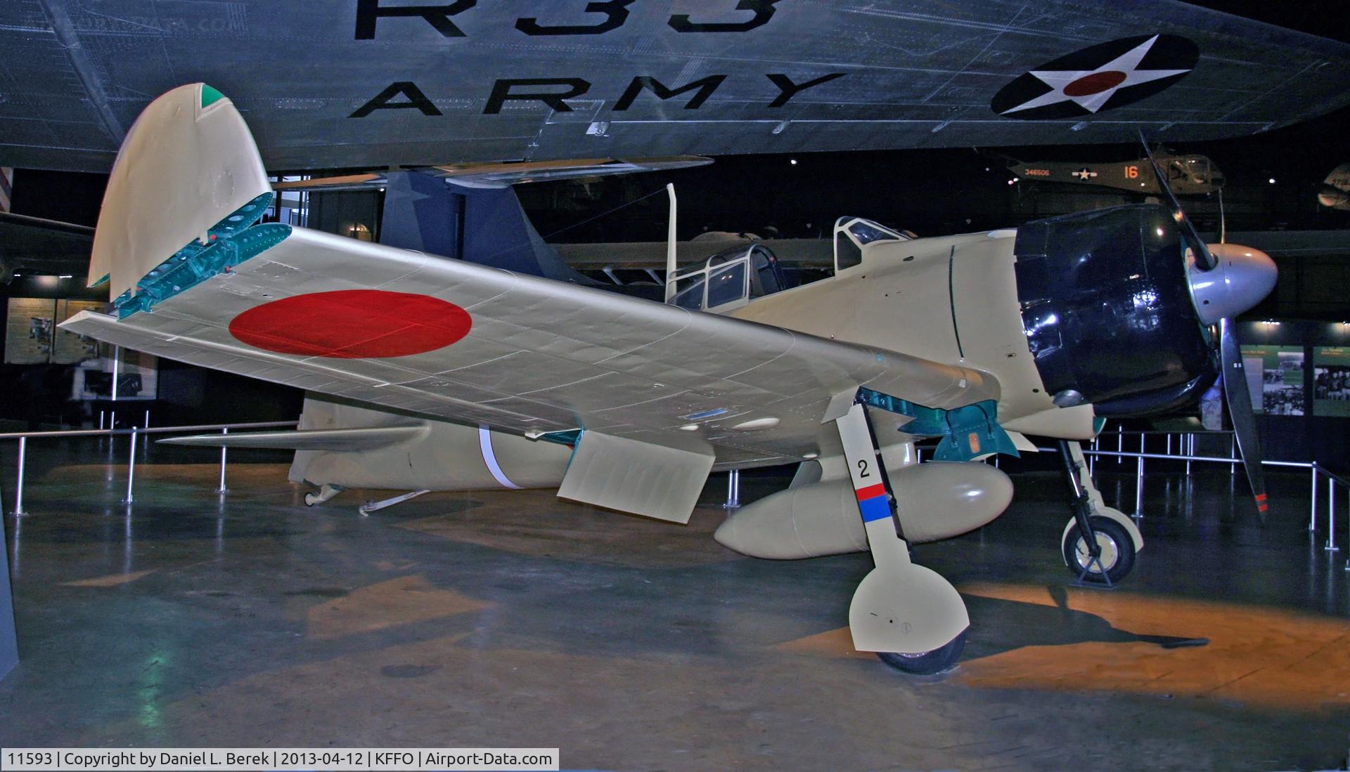 11593, Mitsubishi A6M2 Zero C/N 51553, Famous Japanese fighter on display at the National Museum of the U.S. Air Force.