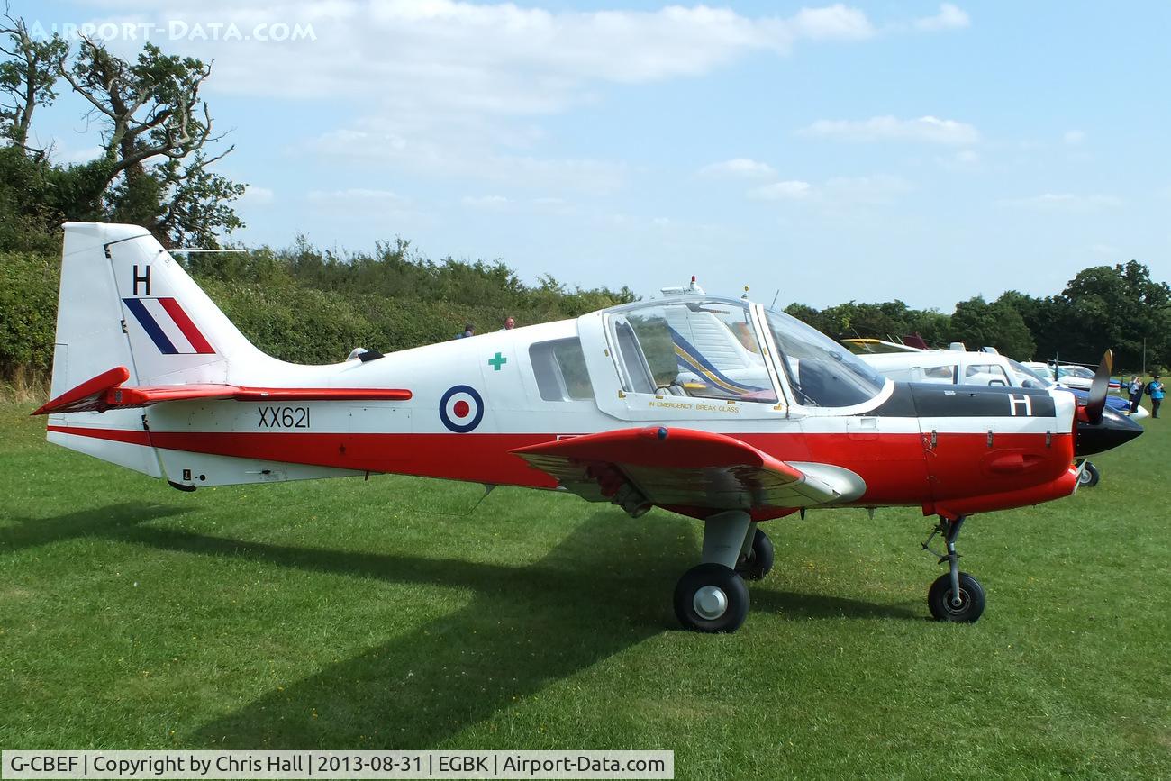 G-CBEF, 1974 Scottish Aviation Bulldog T.1 C/N BH120/286, at the LAA Rally 2013, Sywell