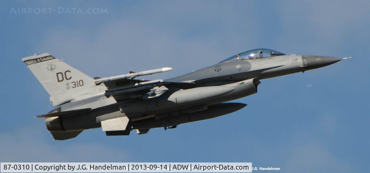 87-0310, 1987 General Dynamics F-16C Fighting Falcon C/N 5C-571, Take off.