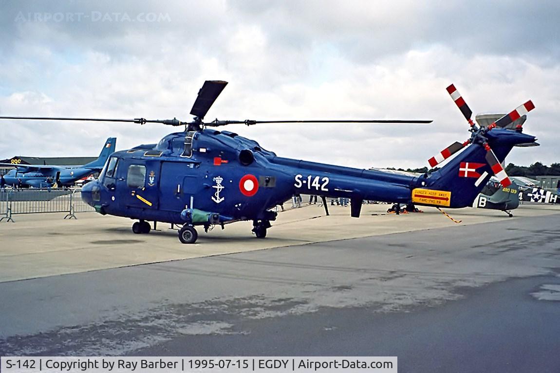 S-142, Westland Lynx Mk.80 C/N 142, Westland Lynx Mk.80 [142] (Royal Danish Navy) RNAS Yeovilton~G 15/07/1995.