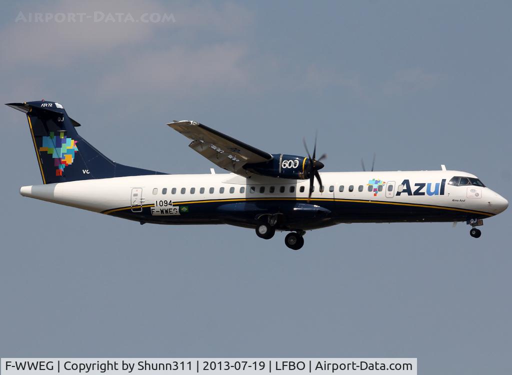 F-WWEG, 2013 ATR 72-600 C/N 1094, C/n 1094 - To be PR-AQJ