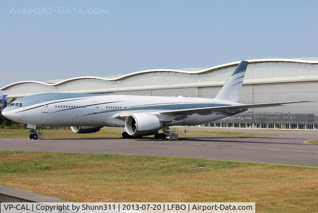 VP-CAL, 2010 Boeing 777-2KQ/LR C/N 40753, Now in full corporate livery just after paintshop...