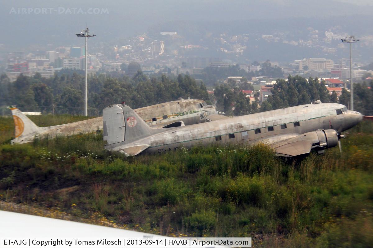 ET-AJG, Douglas C-47A Skytrain C/N 13576, Stored at ADD together with ET-AHS.