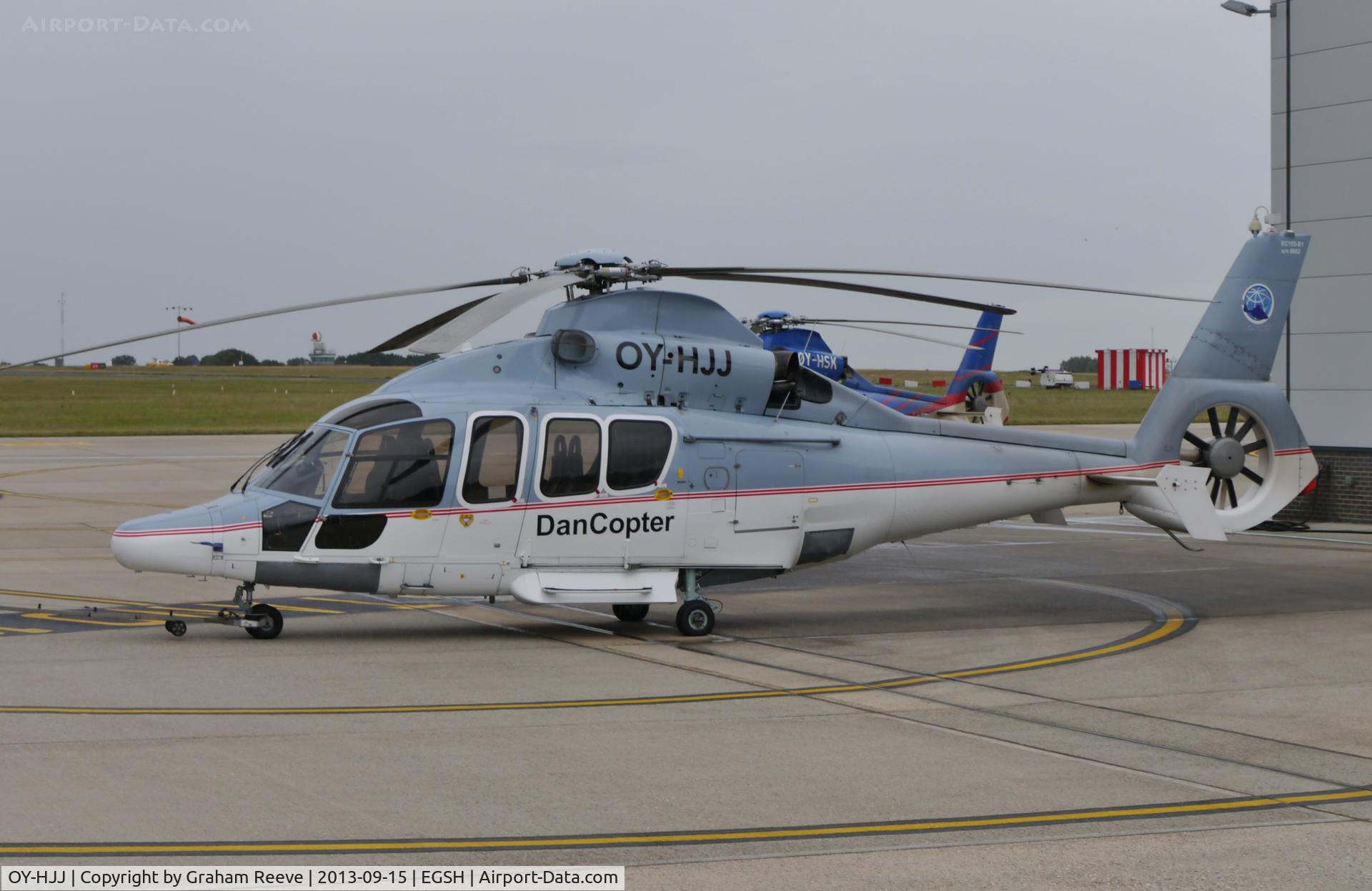 OY-HJJ, 2003 Eurocopter EC-155B-1 C/N 6662, Being moved at Norwich.
