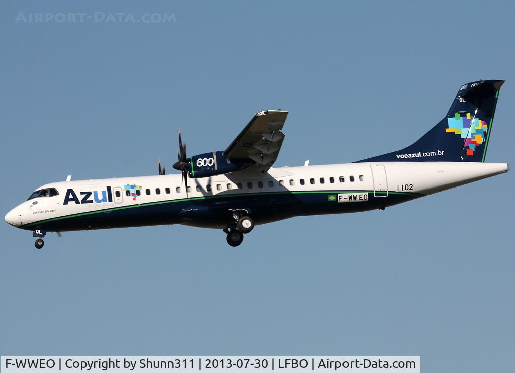 F-WWEO, 2013 ATR 72-600 C/N 1102, C/n 1102 - To be PR-AQL