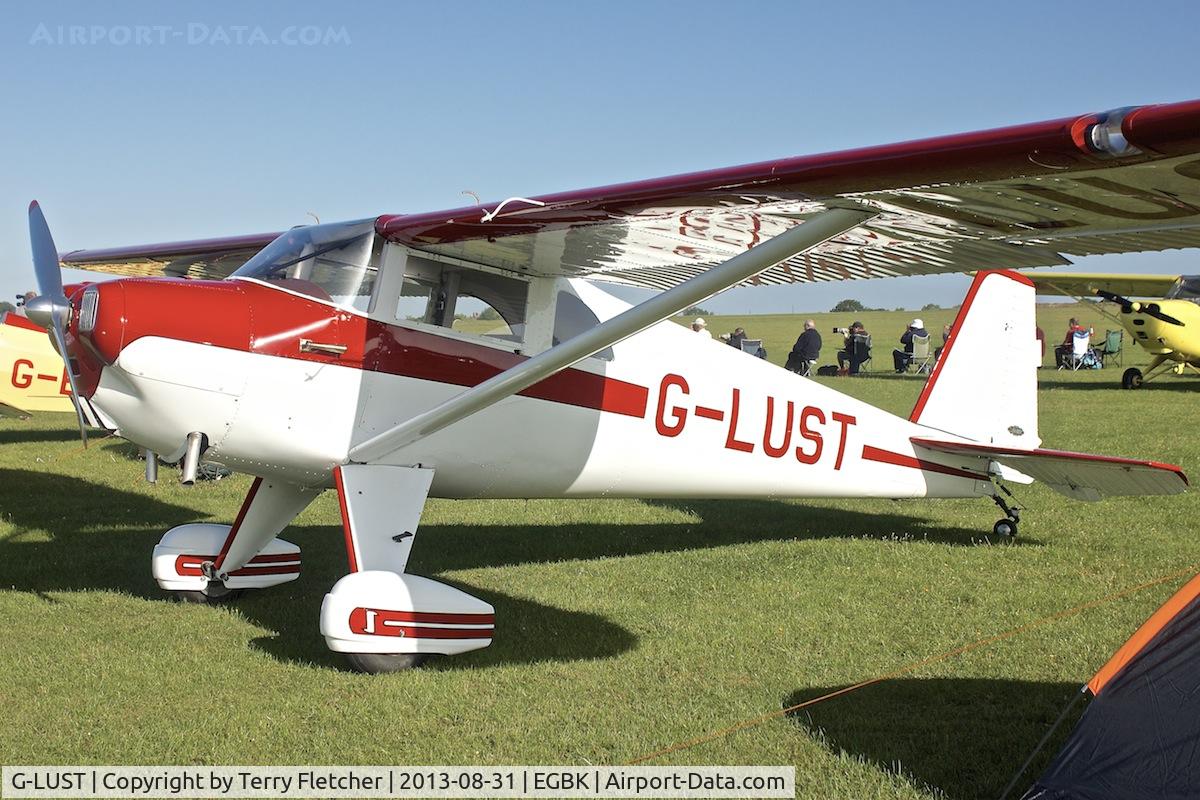 G-LUST, 1947 Luscombe 8E Silvaire C/N 6492, Attended the 2013 Light Aircraft Association Rally at Sywell in the UK