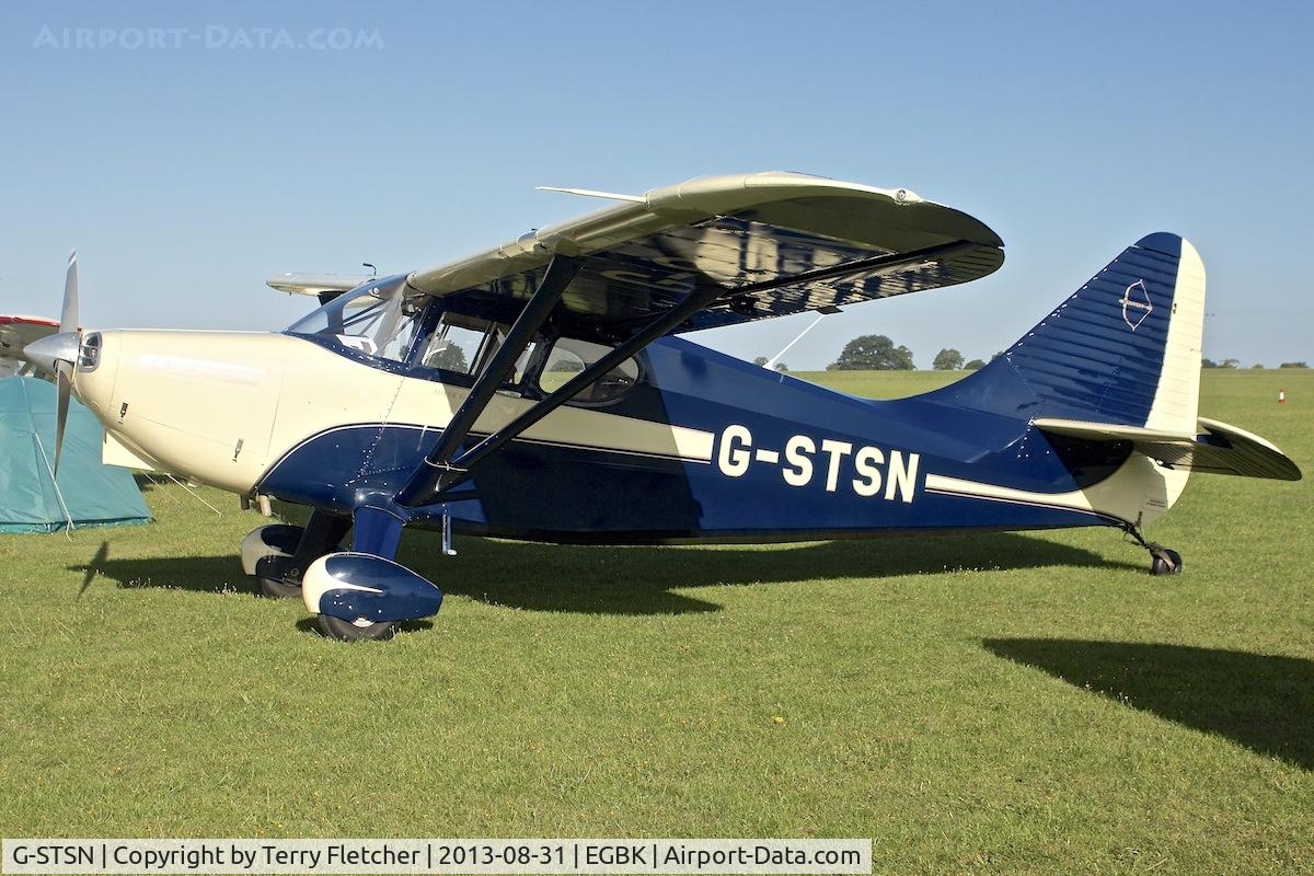 G-STSN, 1948 Stinson Flying Station Wagon C/N 108-4352, Attended the 2013 Light Aircraft Association Rally at Sywell in the UK