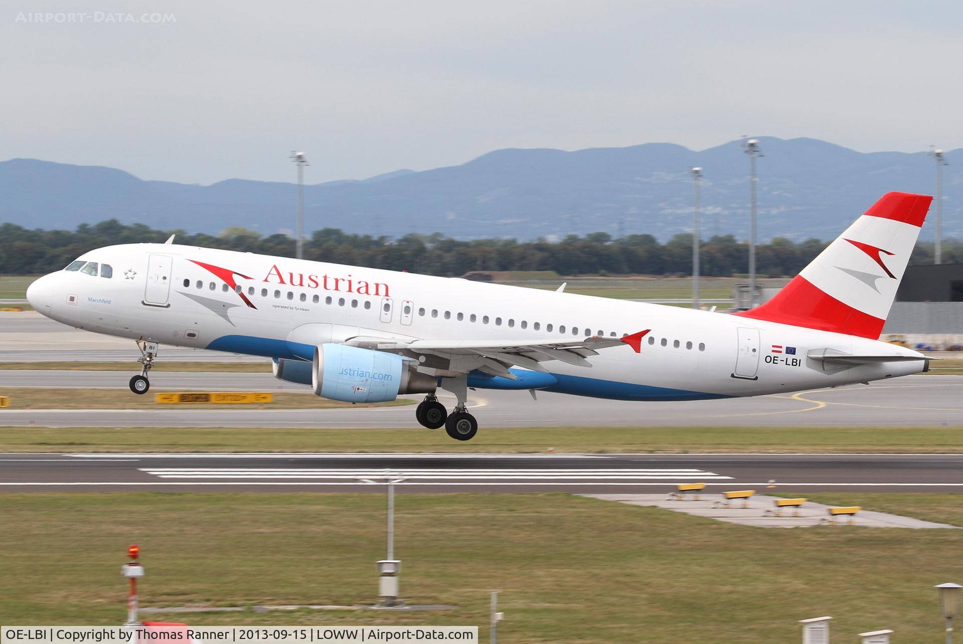 OE-LBI, 2003 Airbus A320-214 C/N 1937, Austrian A320