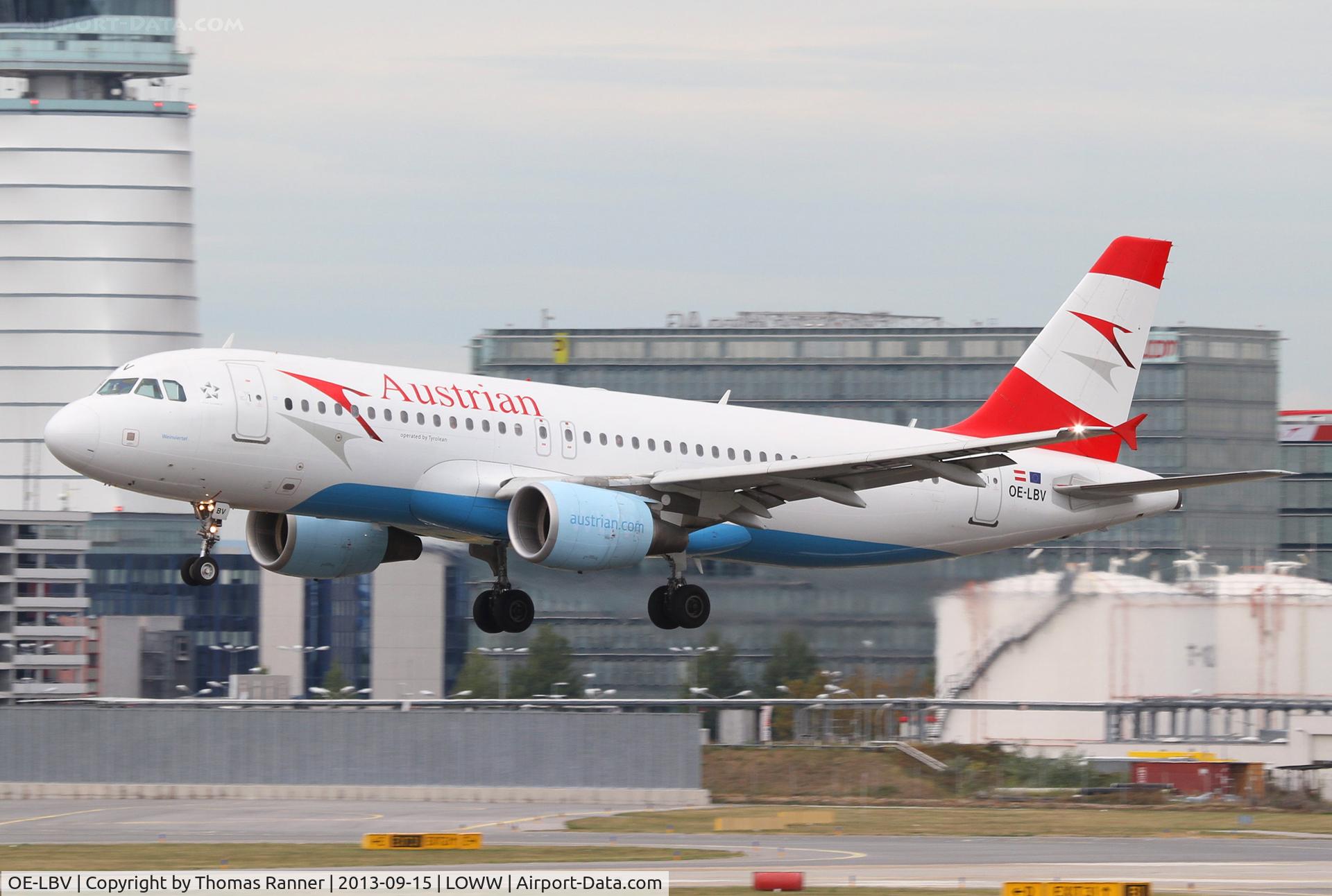 OE-LBV, 2000 Airbus A320-214 C/N 1385, Austrian A320