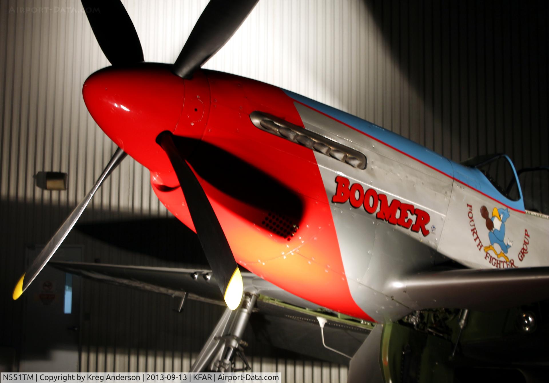 N551TM, 2006 North American P-51D Mustang Replica C/N TM001, North American P-51D on display at the 4th Annual Fargo Jet Center Movie Night.