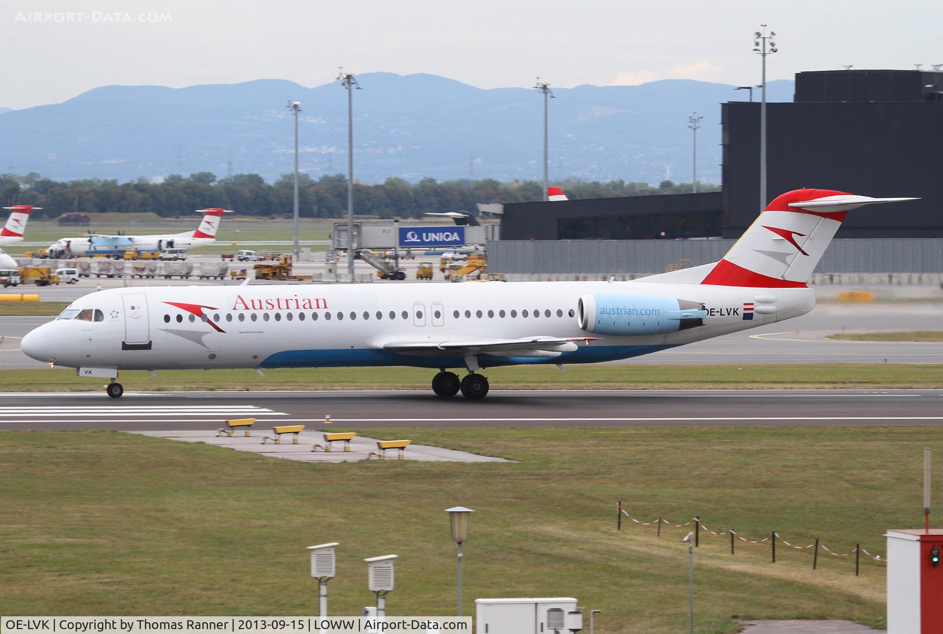 OE-LVK, 1992 Fokker 100 (F-28-0100) C/N 11397, Austrian Fokker 100