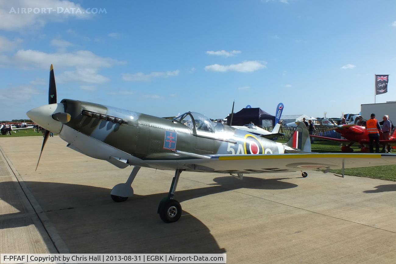 F-PFAF, Supermarine Aircraft Spitfire Mk.26B C/N 80, at the LAA Rally 2013, Sywell