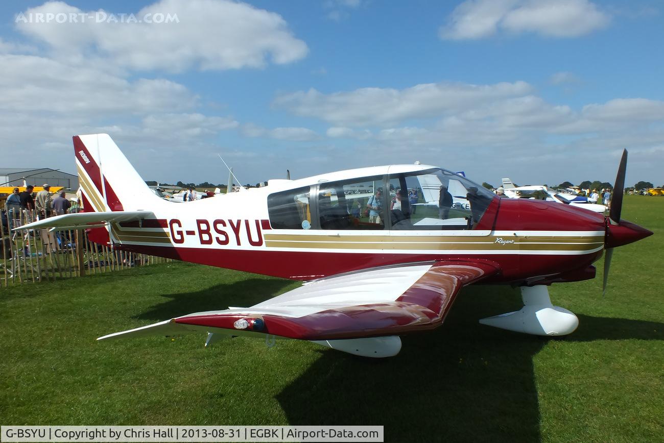 G-BSYU, 1990 Robin DR-400-180 Regent Regent C/N 2027, at the LAA Rally 2013, Sywell