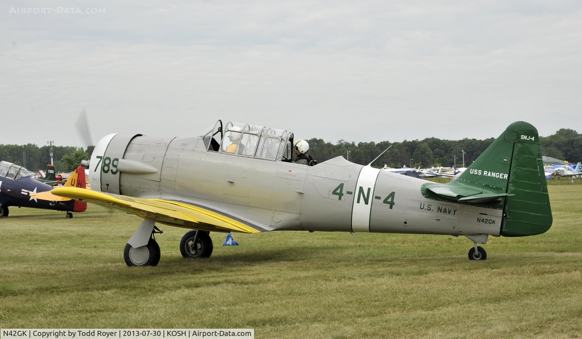 N42GK, 1942 North American AT-6D C/N 8810577, Airventure 2013