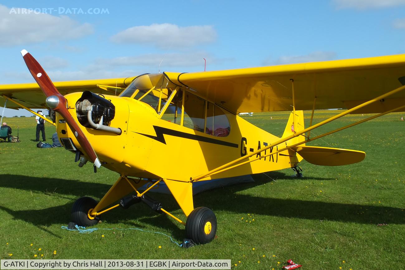 G-ATKI, 1946 Piper J3C-65 Cub Cub C/N 17545, at the LAA Rally 2013, Sywell