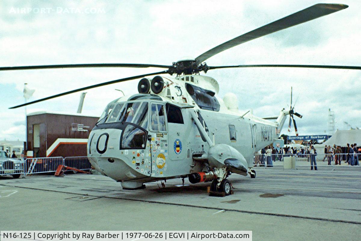 N16-125, 1975 Westland Sea King Mk.50A C/N WA796, Westland WS.61 Mk.50A Sea King [WA796] (Royal Australian Navy) RAF Greenham Common~G 26/06/1977. Image taken from a slide.