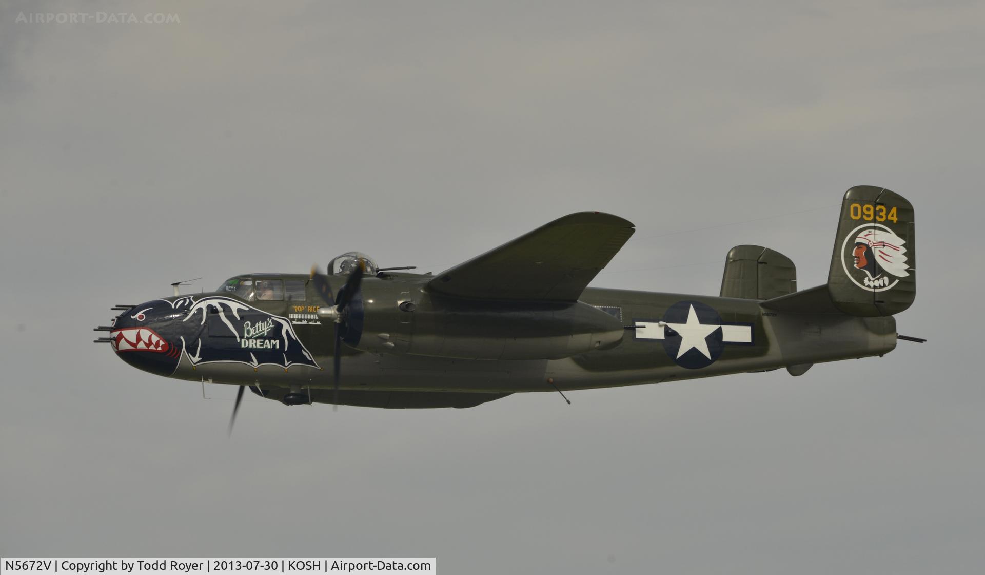 N5672V, 1945 North American B-25J Mitchell Mitchell C/N 108-47686, Airventure 2013