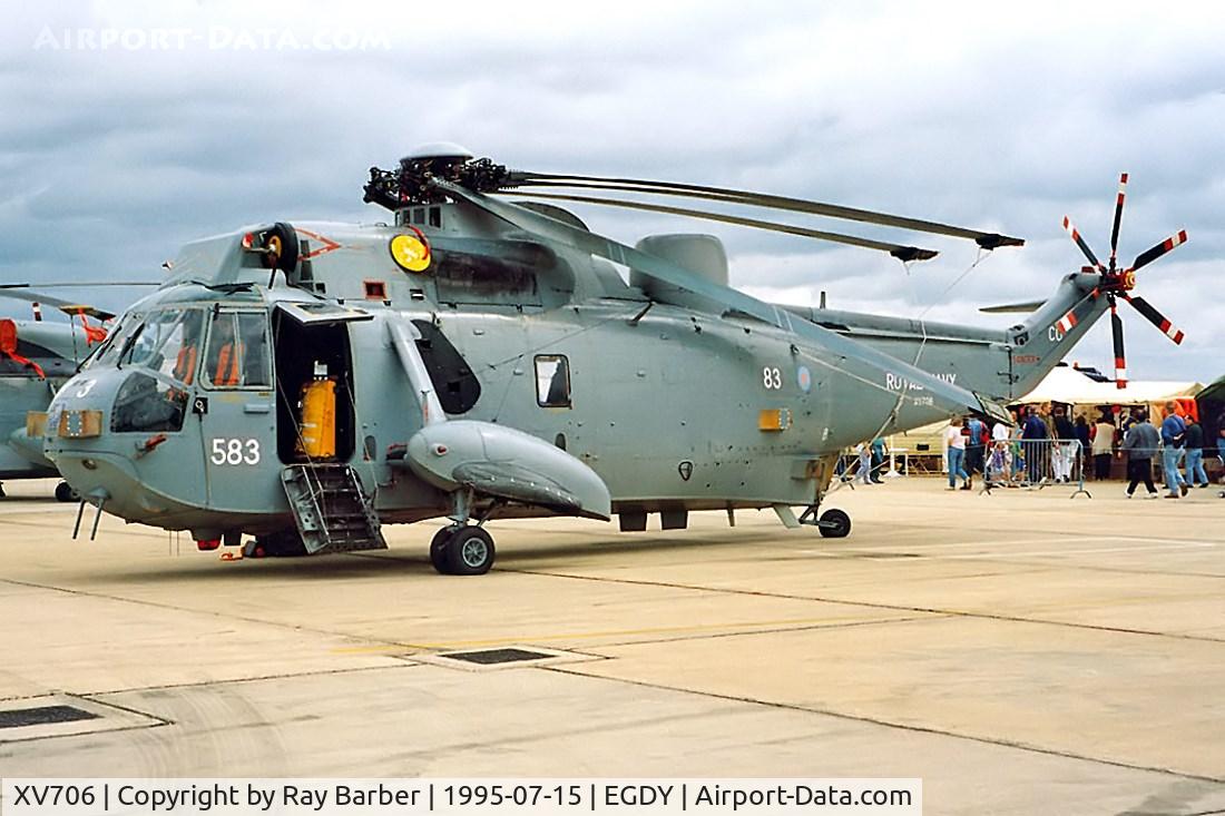 XV706, Westland Sea King HAS.6 C/N WA677, Westland WS.61 HAS.6 Sea King [WA677] (Royal Navy) RNAS Yeovilton~G 15/07/1995