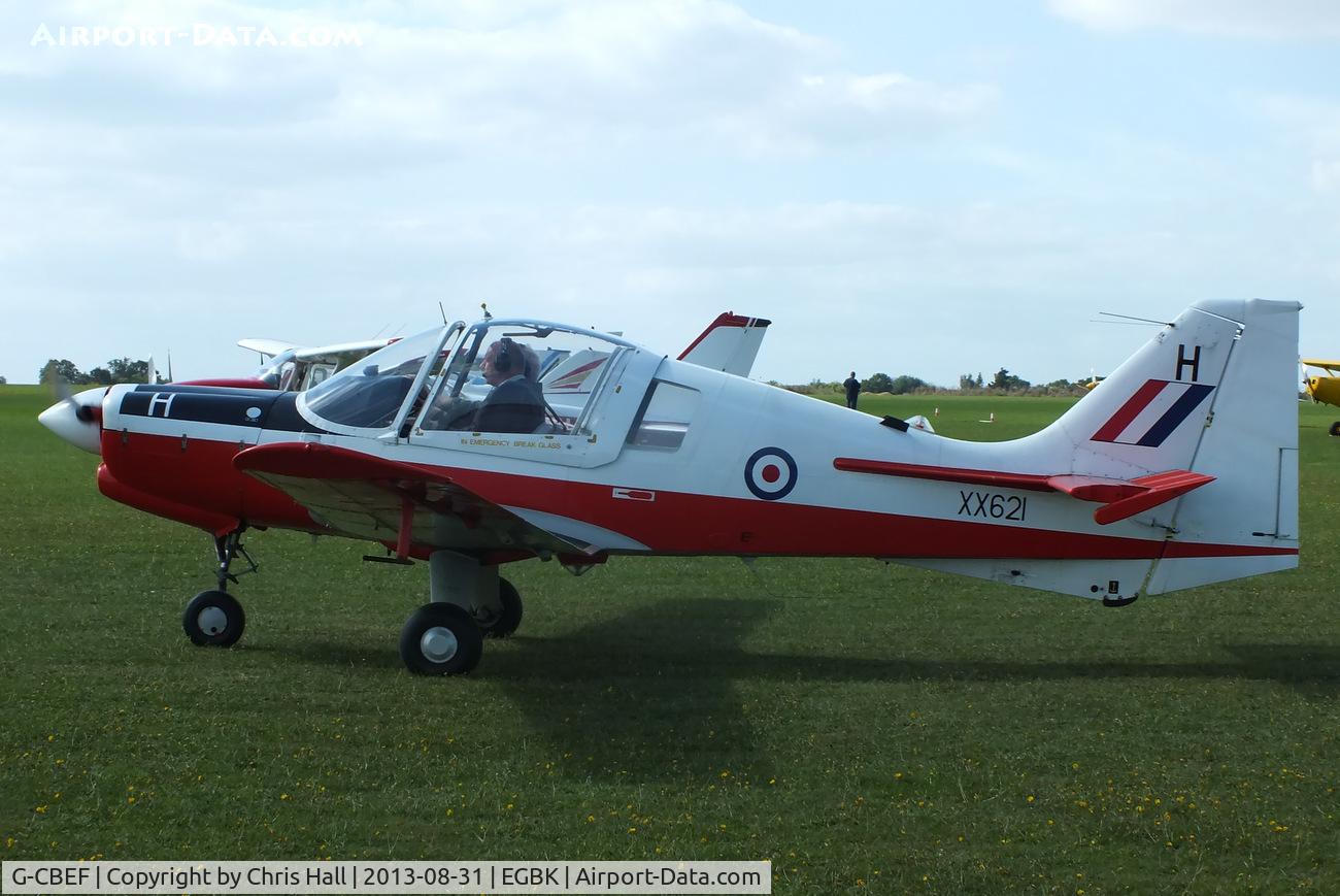 G-CBEF, 1974 Scottish Aviation Bulldog T.1 C/N BH120/286, at the LAA Rally 2013, Sywell