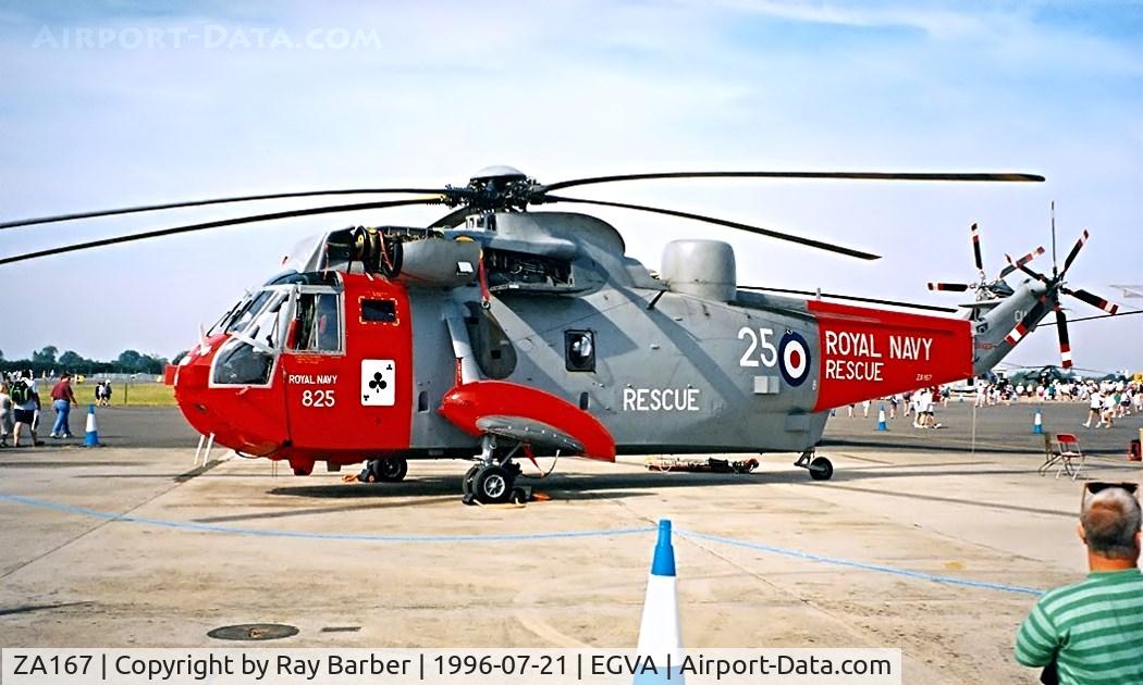ZA167, 1982 Westland Sea King HU.5 C/N WA900, Westland WS.61 HU.5 SAR Sea King [WA900] (Royal Navy) RAF Fairford~G 21/07/1996